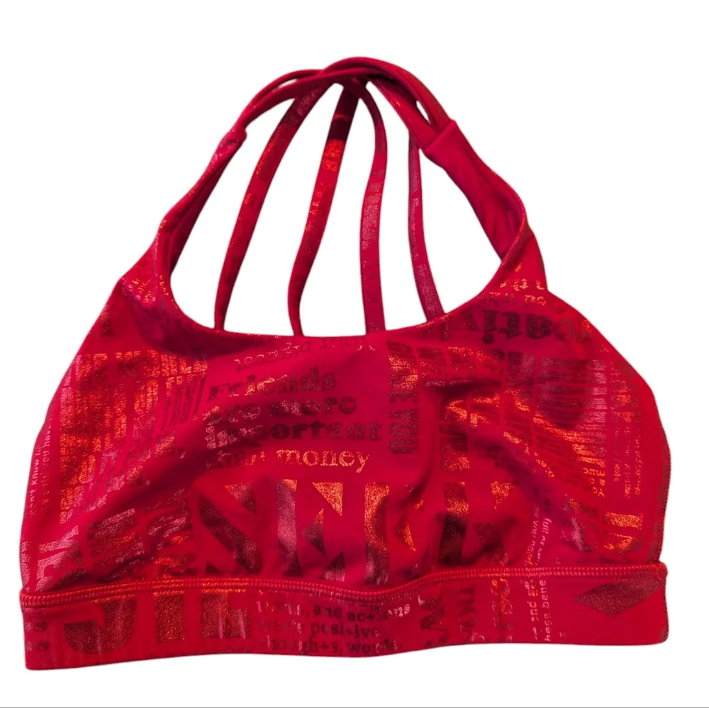 Like New LULULEMON Manifesto‎ Energy Bra Limited Edition Size 4